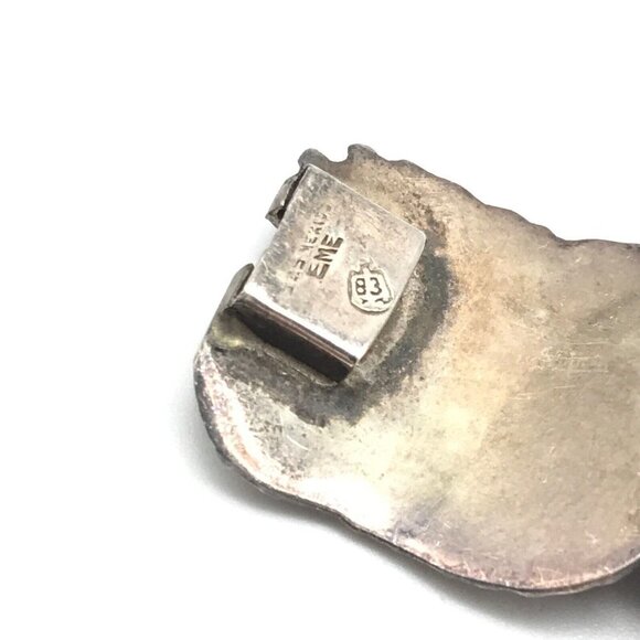 Vintage EME MEXICO 925 Sterling Silver Mayan Face Panel Link Bracelet 7" - Picture 9 of 12